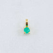 Dije Circulo Esmeralda 10pts 0.2gr / 0.7cm / Oro Amarillo 18K