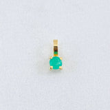 Dije Circulo Esmeralda 10pts 0.2gr / 0.7cm / Oro Amarillo 18K