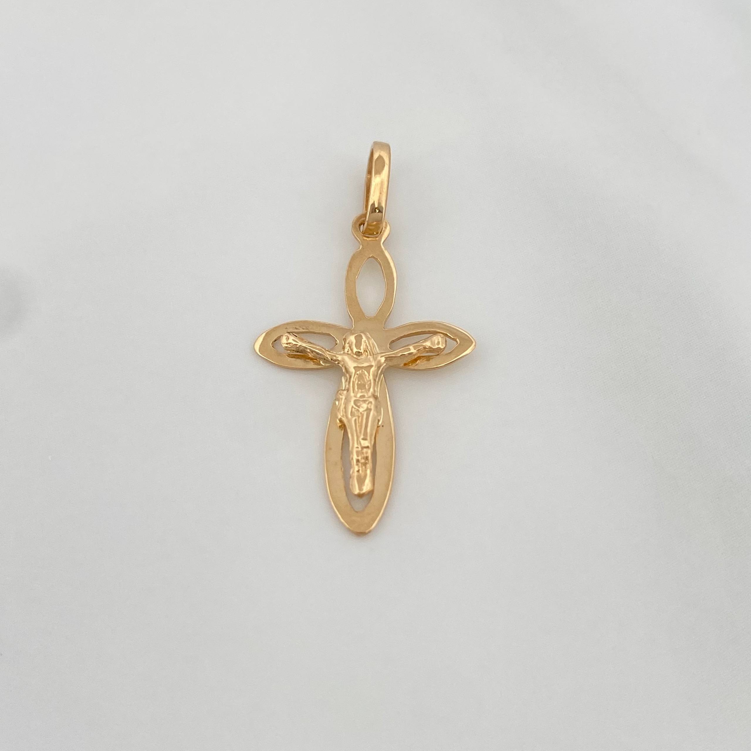 Dije Cruz Cristo 1 g / 2.6 cm Oro Amarillo 18K