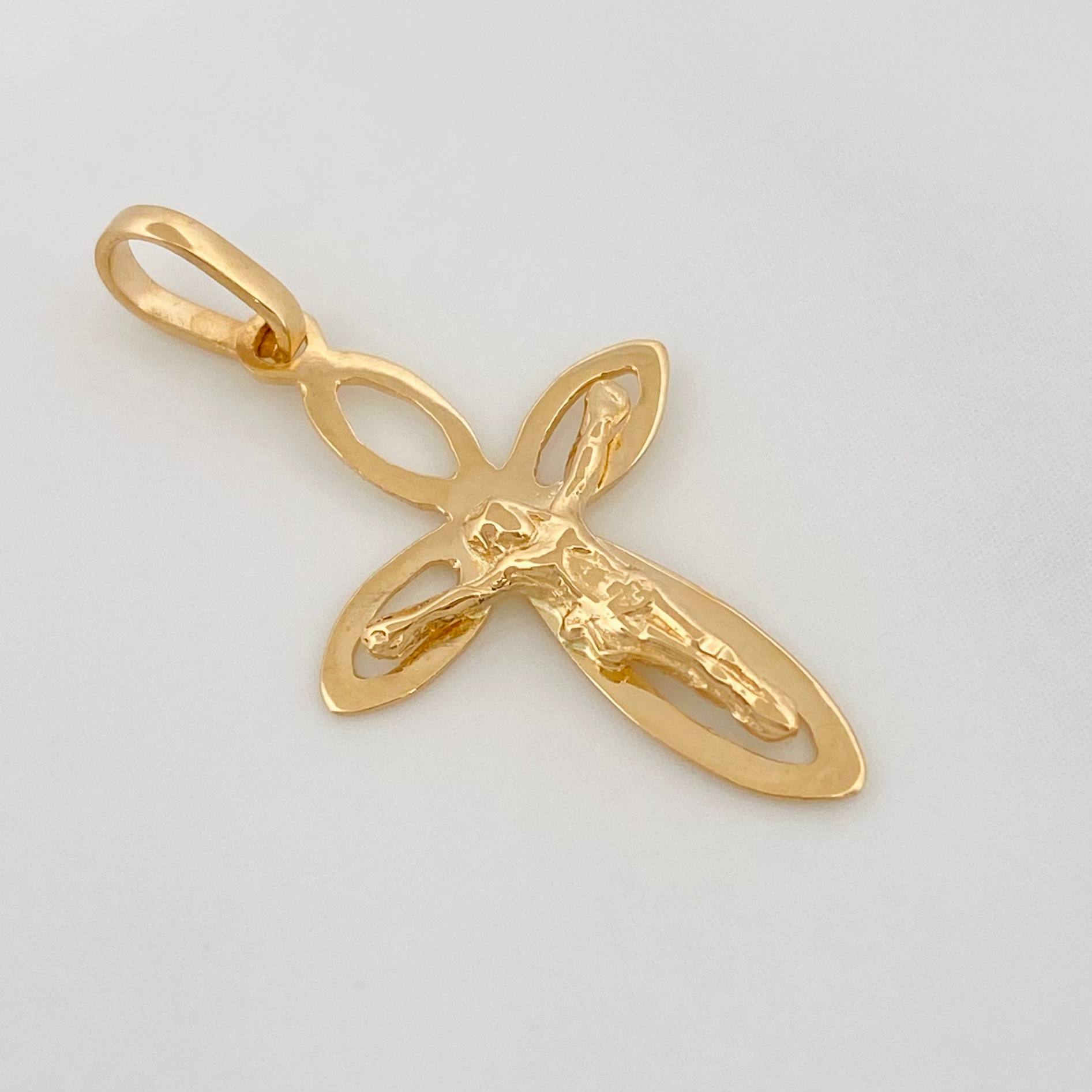 Dije Cruz Cristo 1 g / 2.6 cm Oro Amarillo 18K