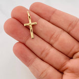 Dije Cruz Cristo 0.85 g / 2.4 cm Oro Amarillo 18K