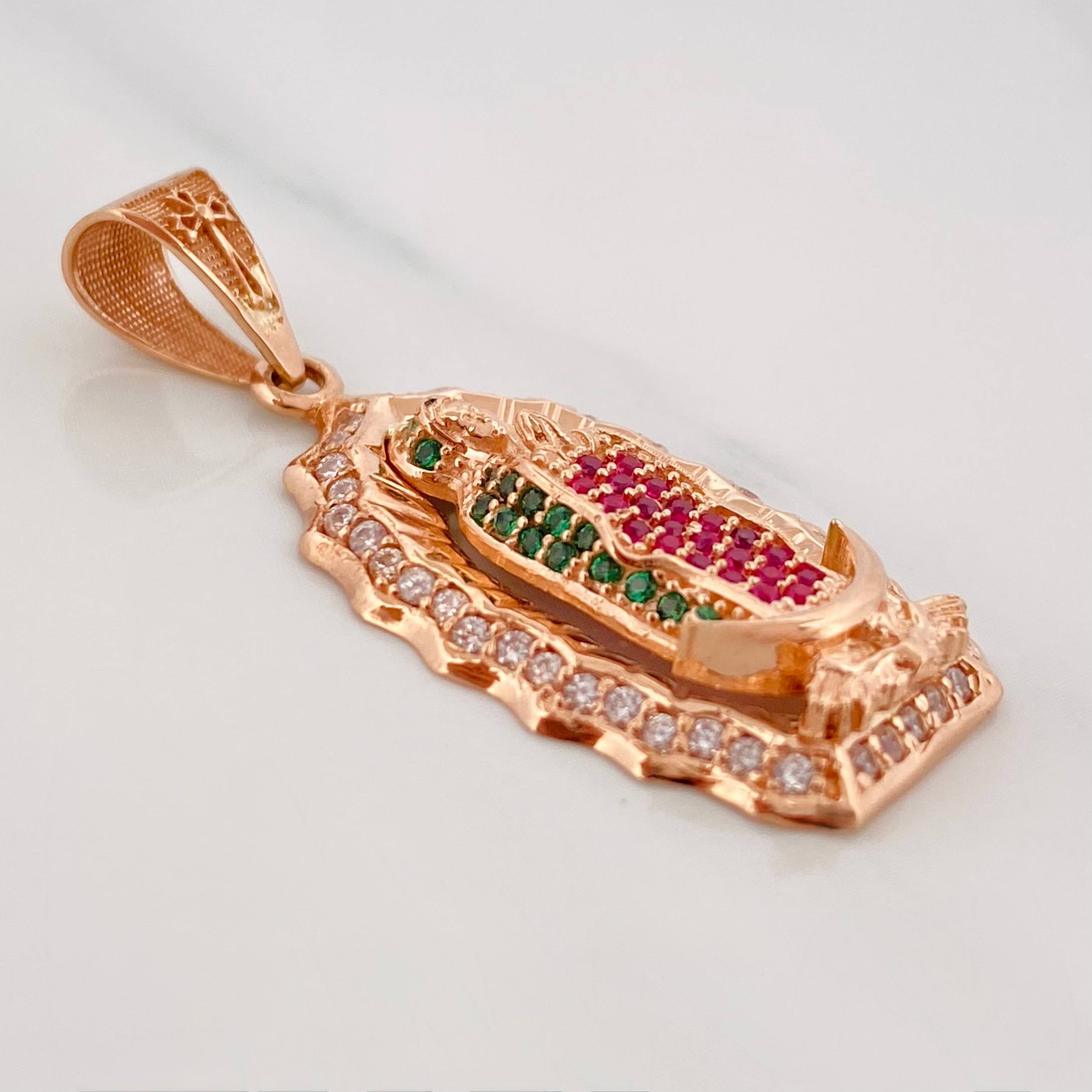 Dije Virgen Guadalupe 5.25 g / 3.6 cm Oro Rosa 18K