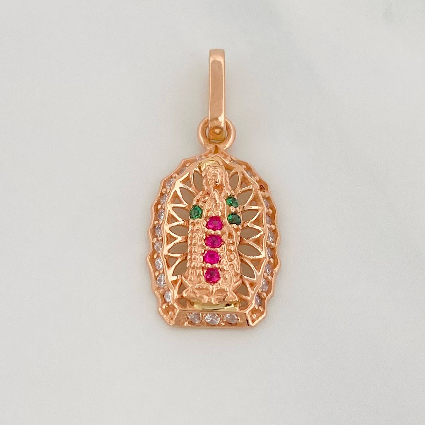 Dije Virgen Guadalupe 1.2 g / 2.1 cm Oro Rosa 18K