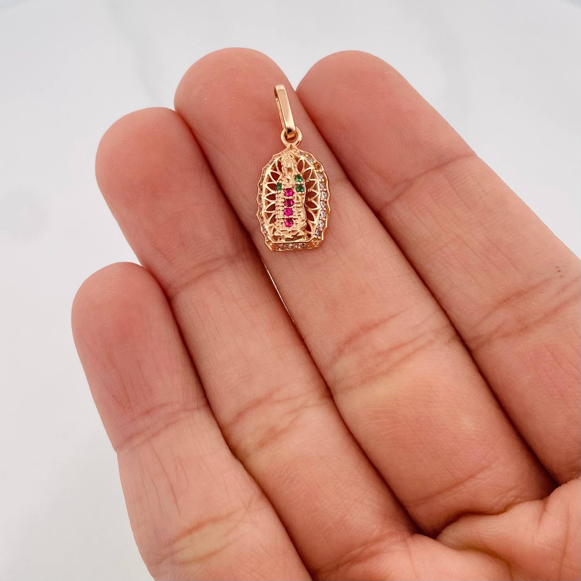 Dije Virgen Guadalupe 1.2 g / 2.1 cm Oro Rosa 18K