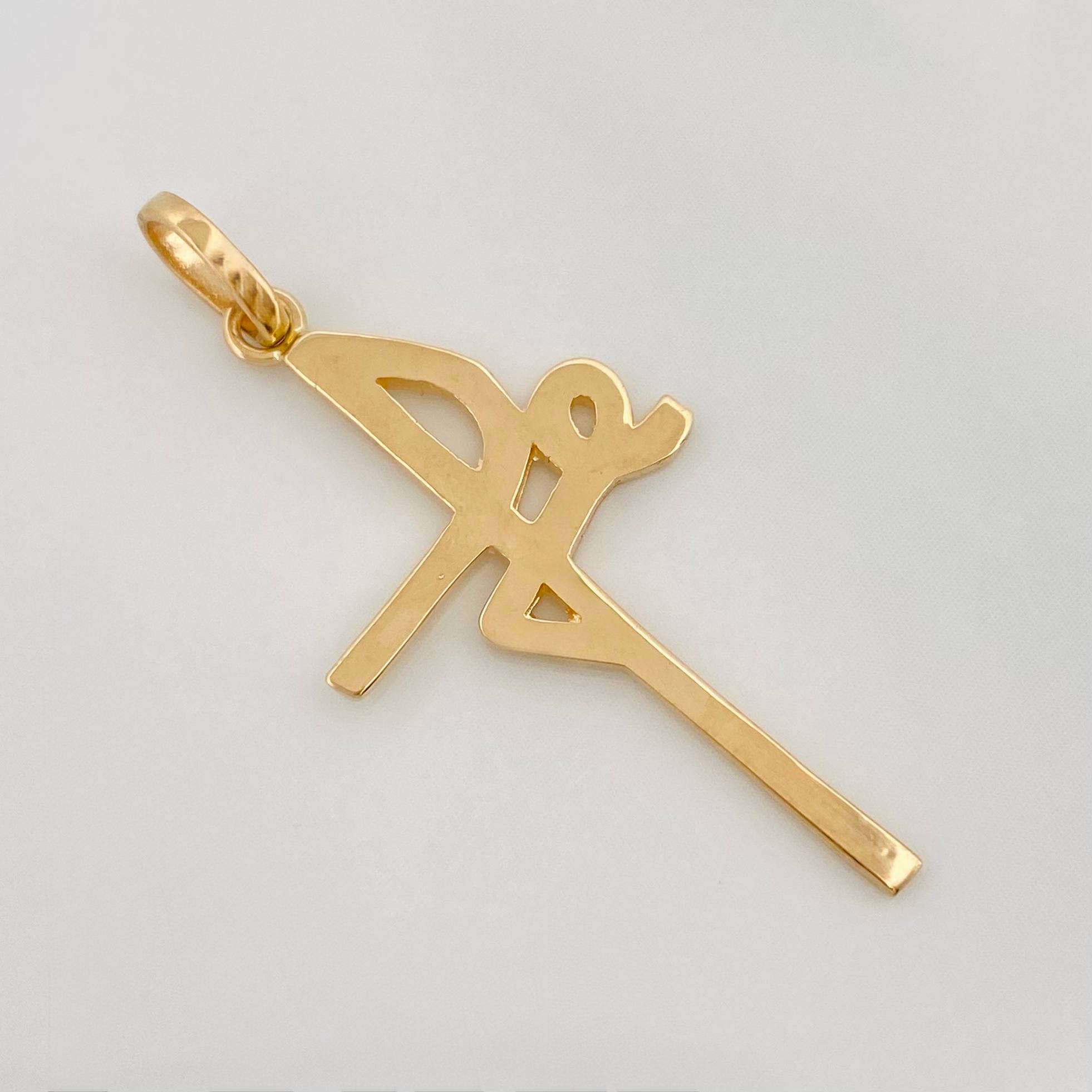 Dije Cruz Fe 1.7 g / 3.6 cm Oro Amarillo 18K