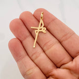 Dije Cruz Fe 1.7 g / 3.6 cm Oro Amarillo 18K
