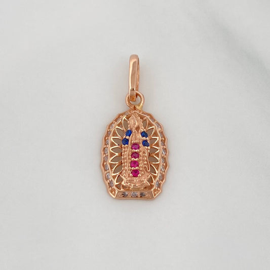 Dije Virgen Guadalupe 1.2 g / 2.1 cm Oro Rosa 18K