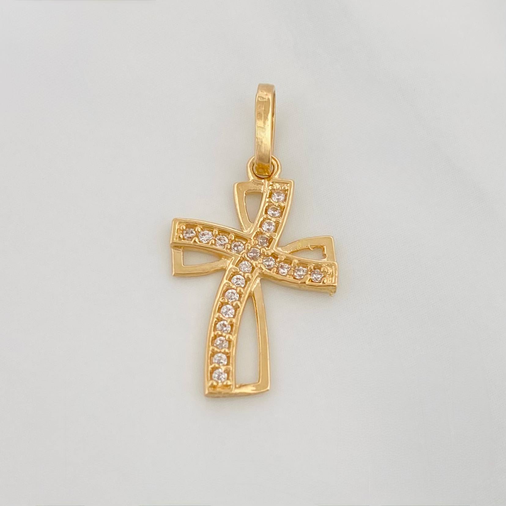 Dije Cruz 1 g / 2.4 cm Oro Amarillo 18K