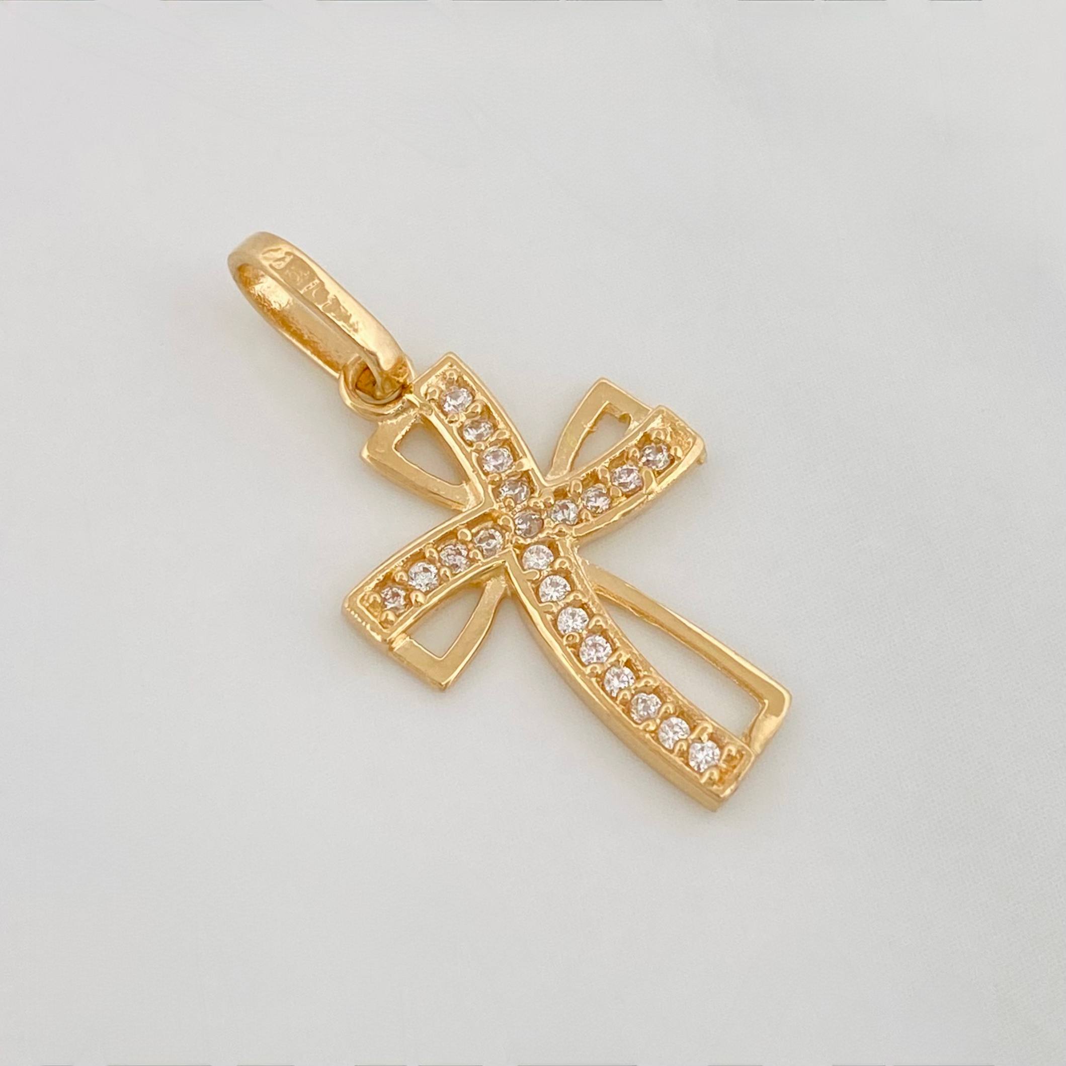 Dije Cruz 1 g / 2.4 cm Oro Amarillo 18K