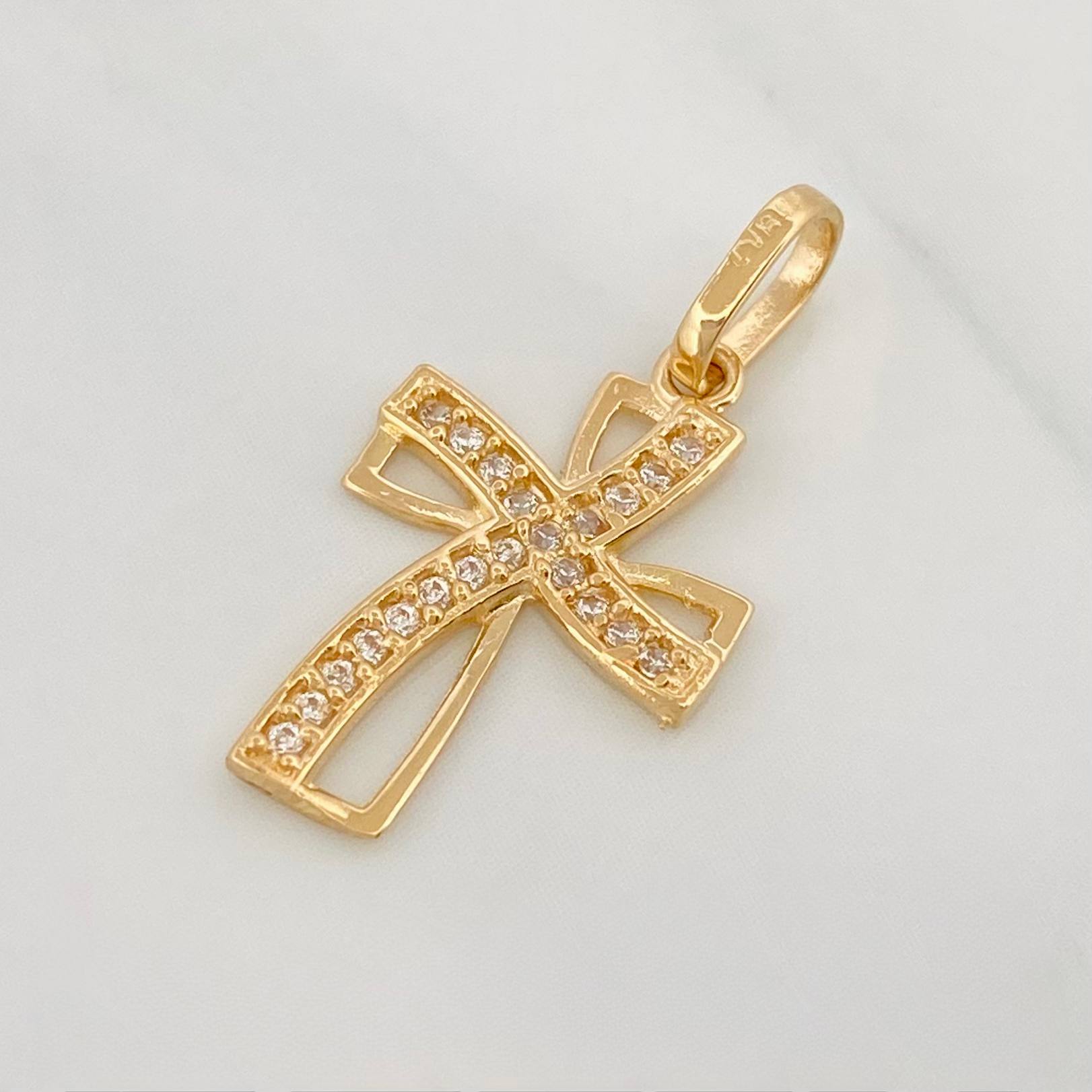 Dije Cruz 1 g / 2.4 cm Oro Amarillo 18K