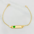 Pulso Bebé Placa Corazon 1.65 g / 15.5 cm / 1.41 mm Oro Amarillo 18K