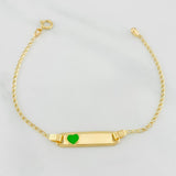 Pulso Bebé Placa Corazon 1.65 g / 15.5 cm / 1.41 mm Oro Amarillo 18K