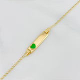 Pulso Bebé Placa Corazon 1.65 g / 15.5 cm / 1.41 mm Oro Amarillo 18K