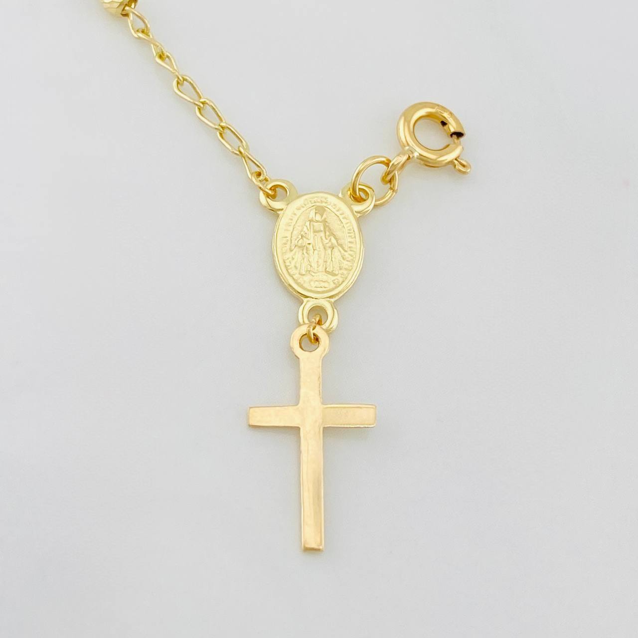 Pulso Denario Virgen Milagrosa 2.4 g / 20.7 cm / 2.7 mm Oro Amarillo 18K