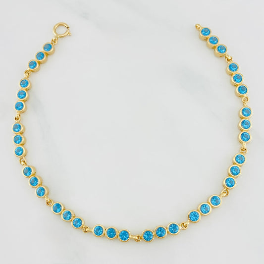Pulso Tennis Circulos 8.25 g / 19.7 cm / 4.2 mm Oro Amarillo 18K