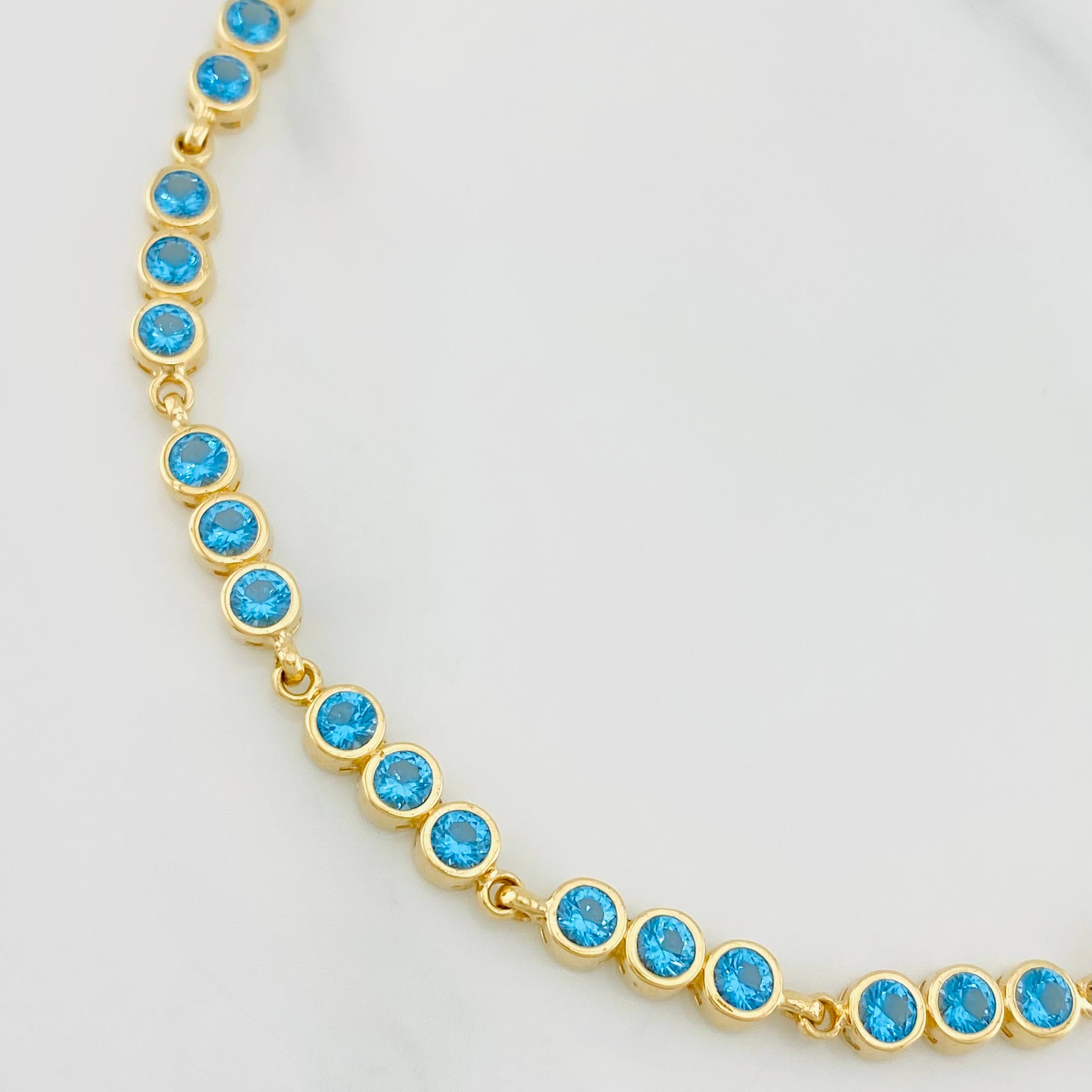 Pulso Tennis Circulos 8.25 g / 19.7 cm / 4.2 mm Oro Amarillo 18K
