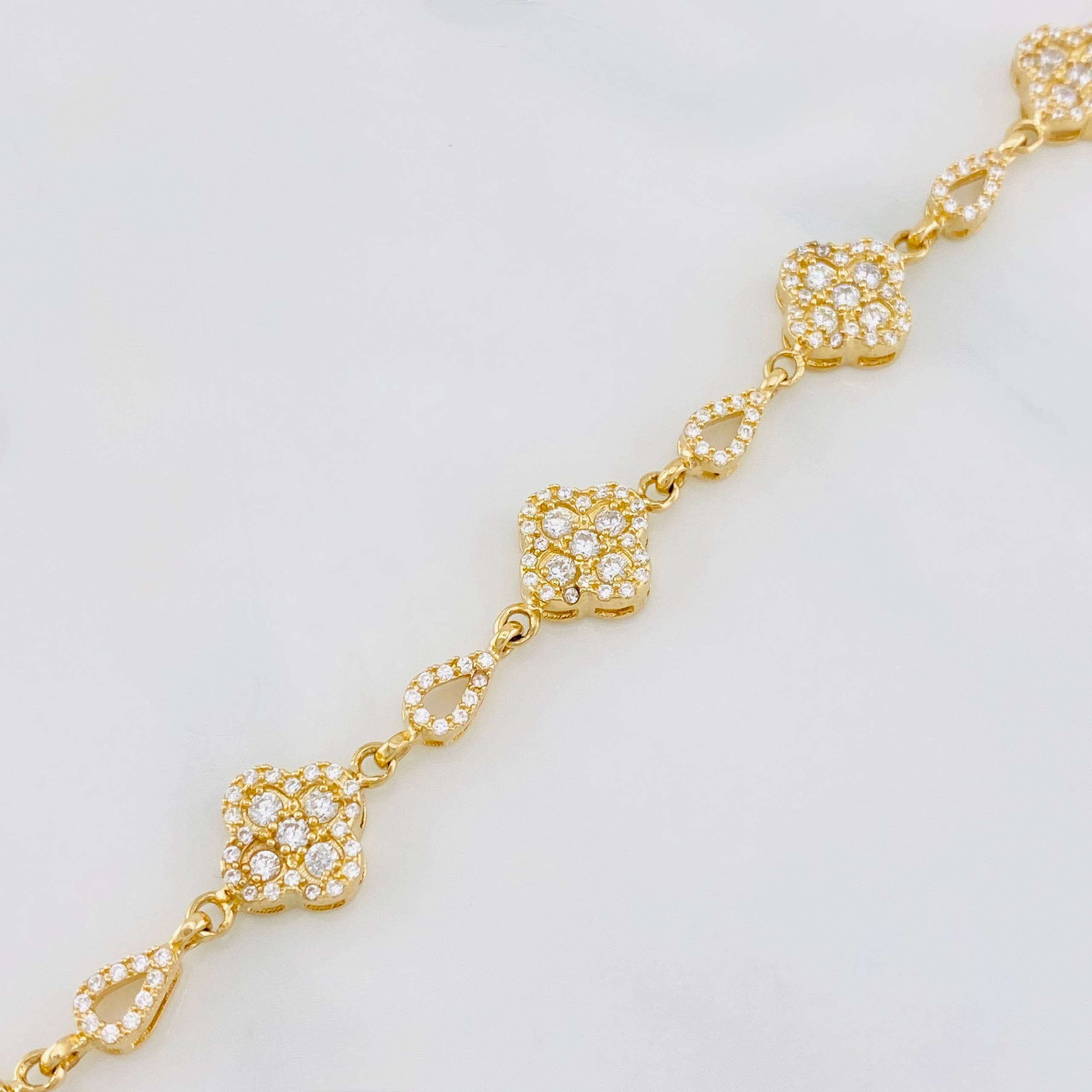 Pulso Trebol 12 g / 19.8 cm / 4.32 mm Oro Amarillo 18K