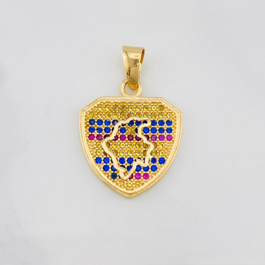 Dije Mapa Colombia 2.7 g / 2.6 cm Oro Amarillo 18K