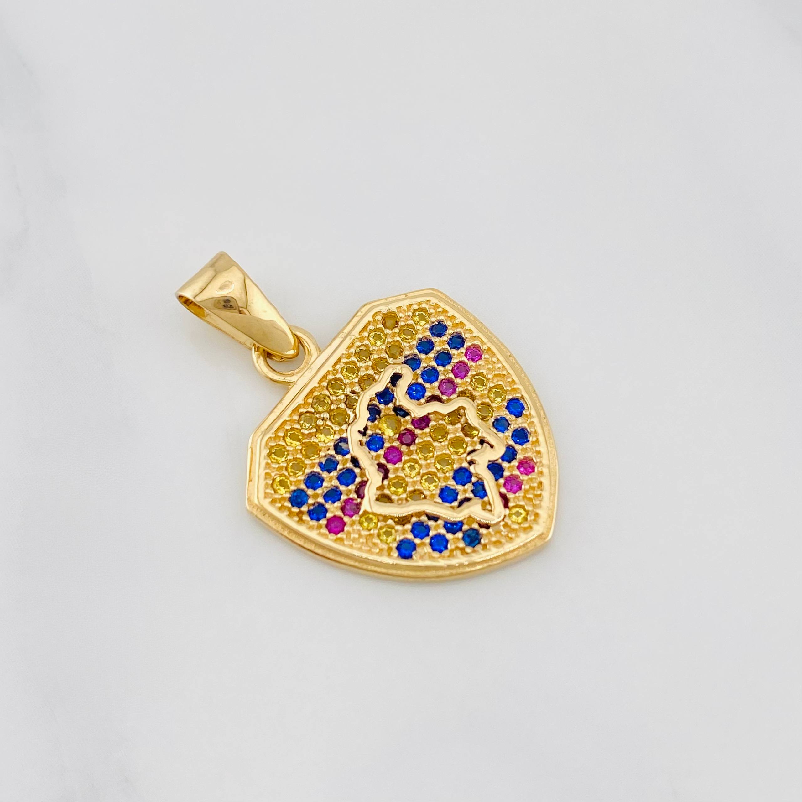 Dije Mapa Colombia 2.7 g / 2.6 cm Oro Amarillo 18K