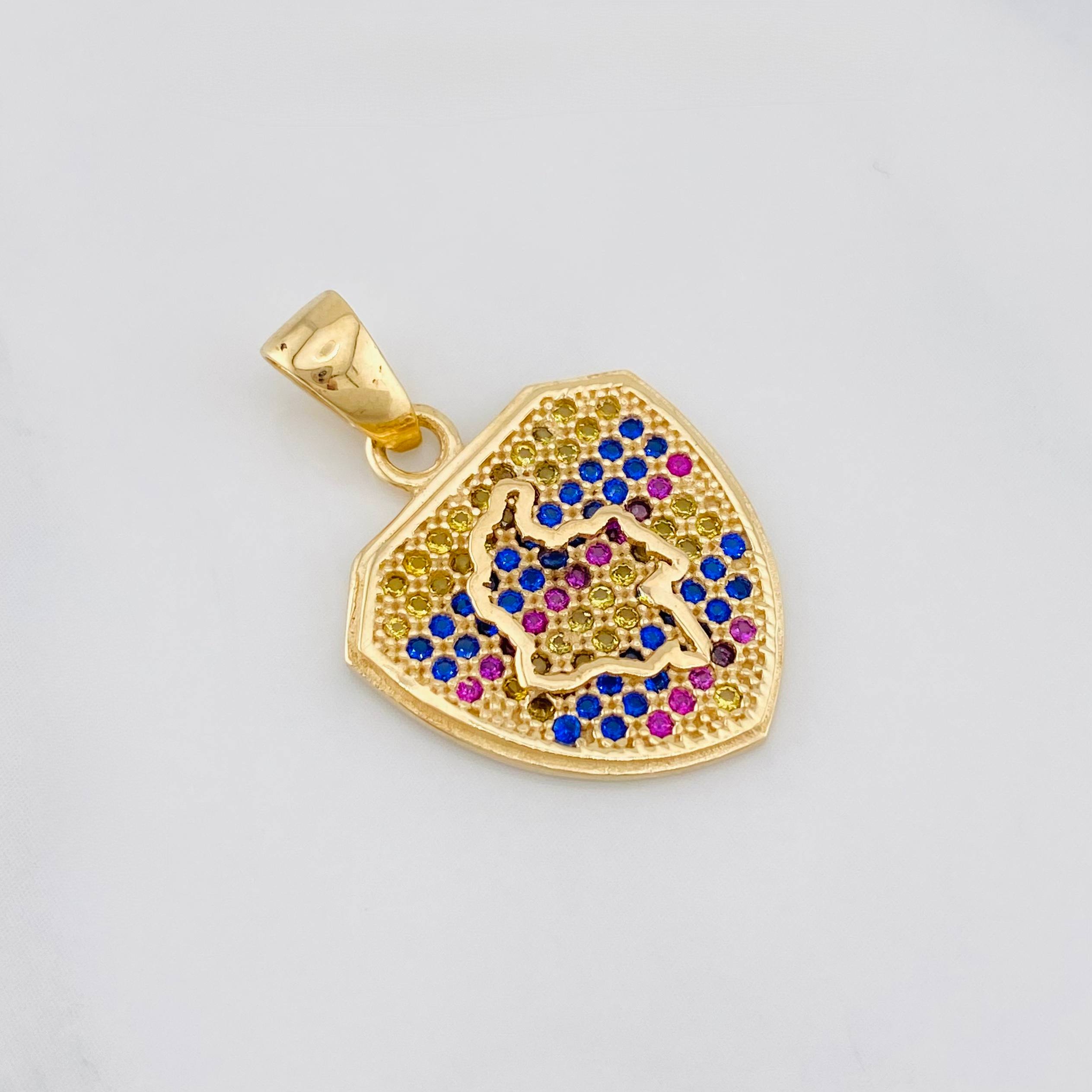 Dije Mapa Colombia 2.7 g / 2.6 cm Oro Amarillo 18K