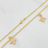 Cadena Aro Seguido Flor 4.35 g / 40.8 cm / 1.45 mm Oro Amarillo 18K