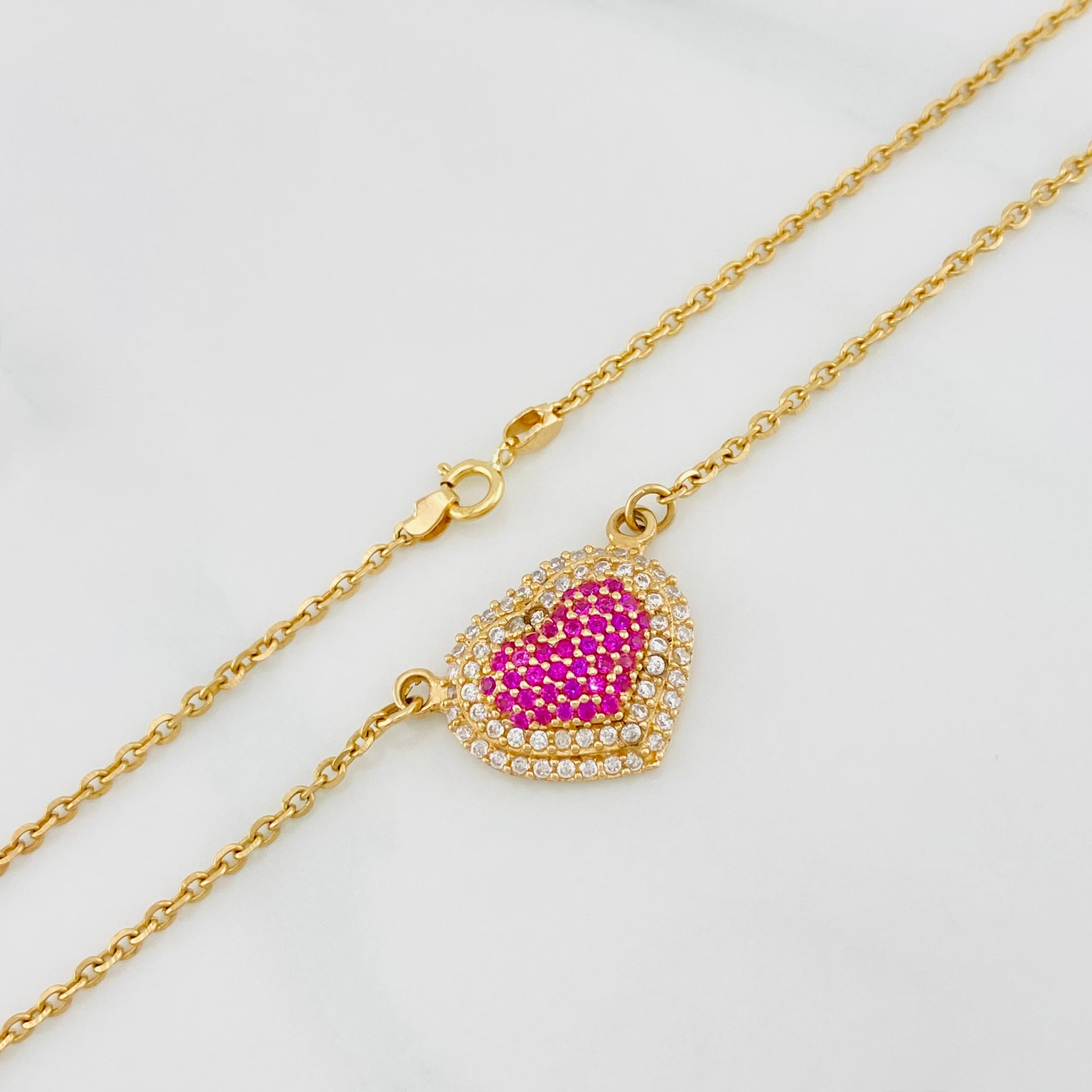 Cadena Aro Seguido Corazon 5 g / 42.8 cm / 1.54 mm Oro Amarillo 18K