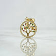 Dije Árbol de la Vida Circulo 2.55gr / 2.2cm / Circones Blancos Colores Oro Amarillo 18K