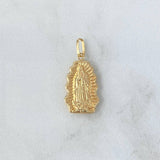 Dije Virgen Guadalupe Silueta 1.25gr / 2.7cm / Mate Liso Oro Amarillo 18K ©