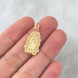 Dije Virgen Guadalupe Silueta 1.25gr / 2.7cm / Mate Liso Oro Amarillo 18K ©