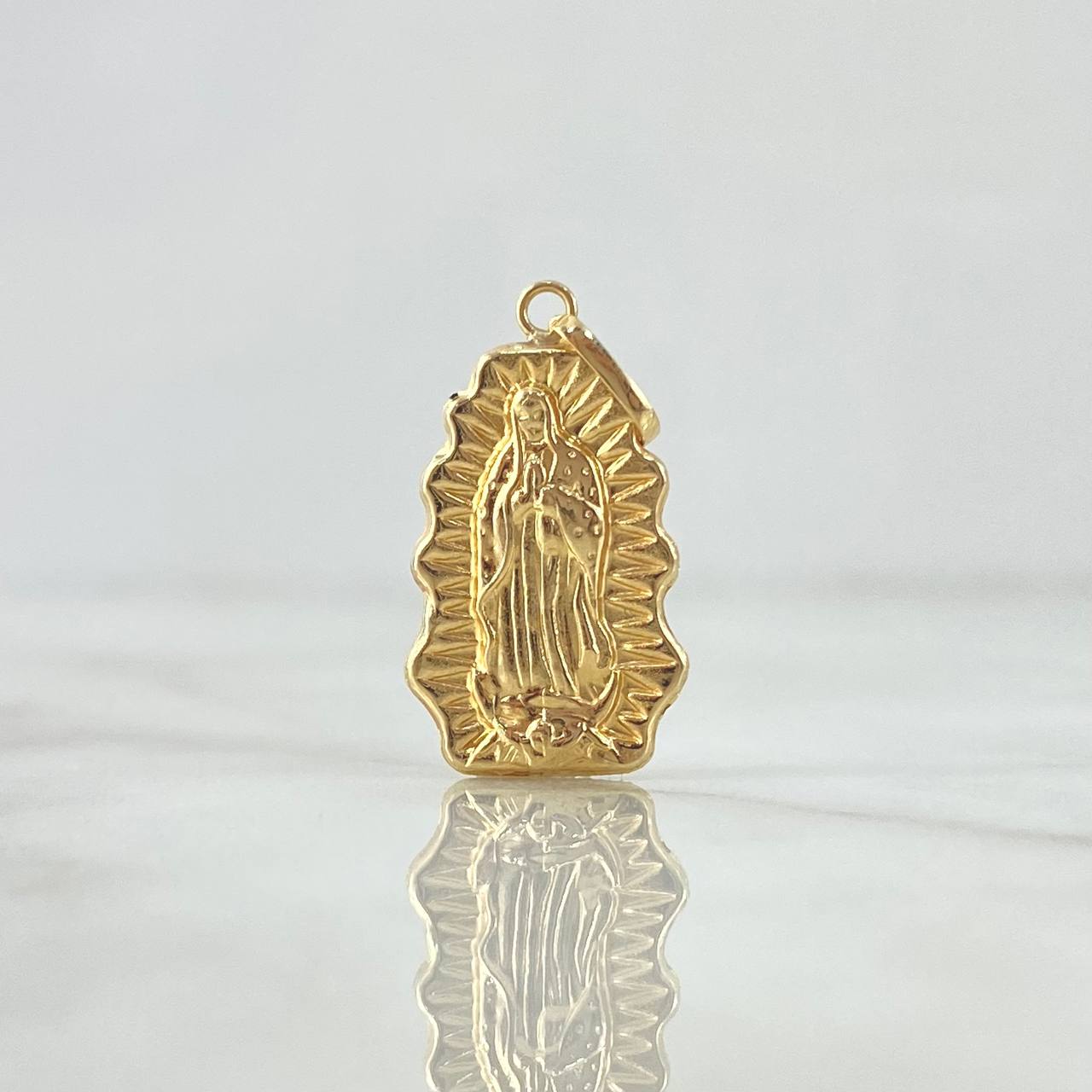 Dije Virgen Guadalupe Silueta 1.25gr / 2.7cm / Mate Liso Oro Amarillo 18K ©