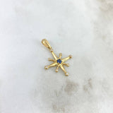 Dije Estrella Cardinal 1.4gr / 2.7cm / Circones Blancos Azul Oro Amarillo *