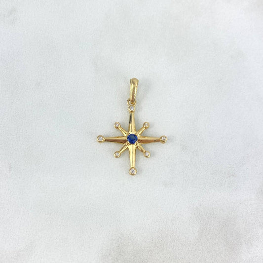 Dije Estrella Cardinal 1.4gr / 2.7cm / Circones Blancos Azul Oro Amarillo *