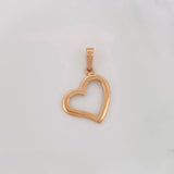 Dije Silueta Corazón 1.55g / 2.7cm Oro Rosa 18K