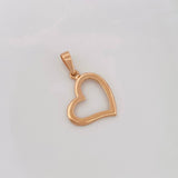 Dije Silueta Corazón 1.55g / 2.7cm Oro Rosa 18K
