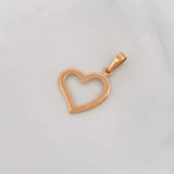 Dije Silueta Corazón 1.55g / 2.7cm Oro Rosa 18K