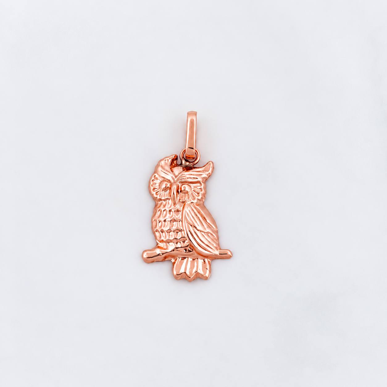 Dije Búho 0.8g / 2.3cm Oro Rosa 18K