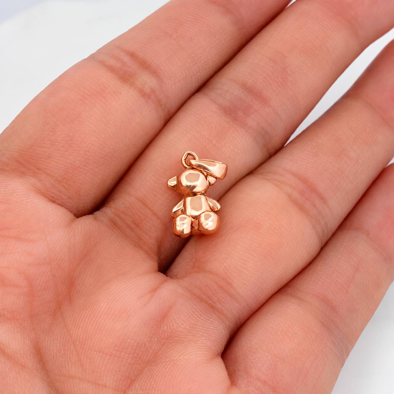 Dije Oso 2g / 1.5cm Oro Rosa 18K