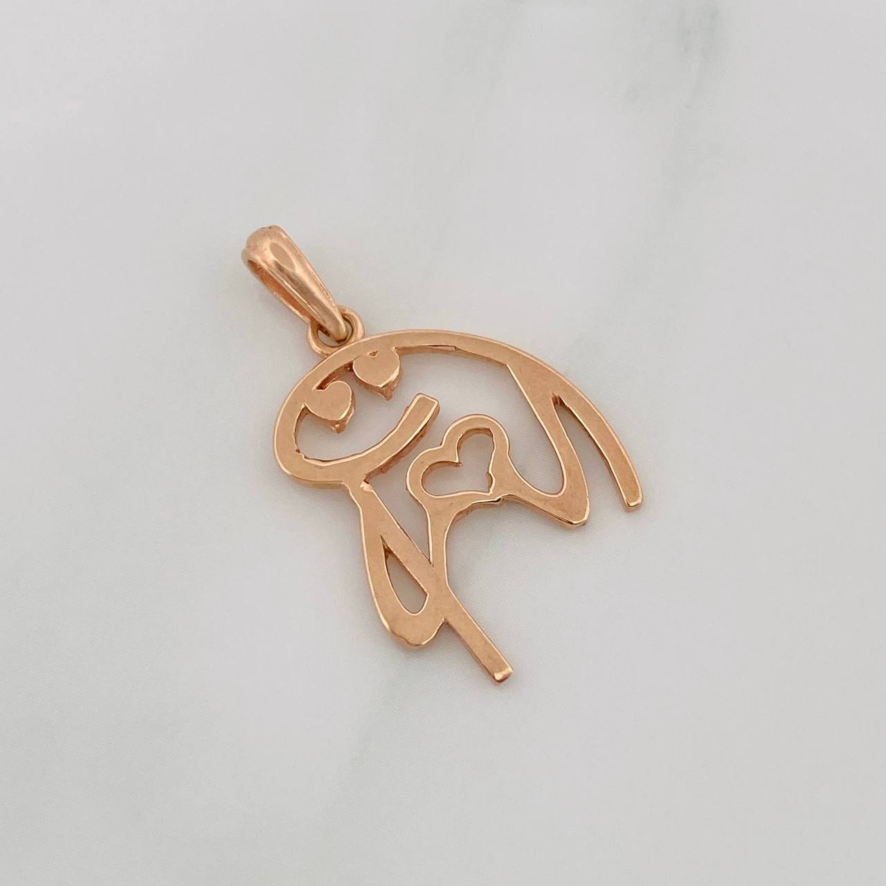 Dije Flork 2.1g / 2.6cm Oro Rosa 18K