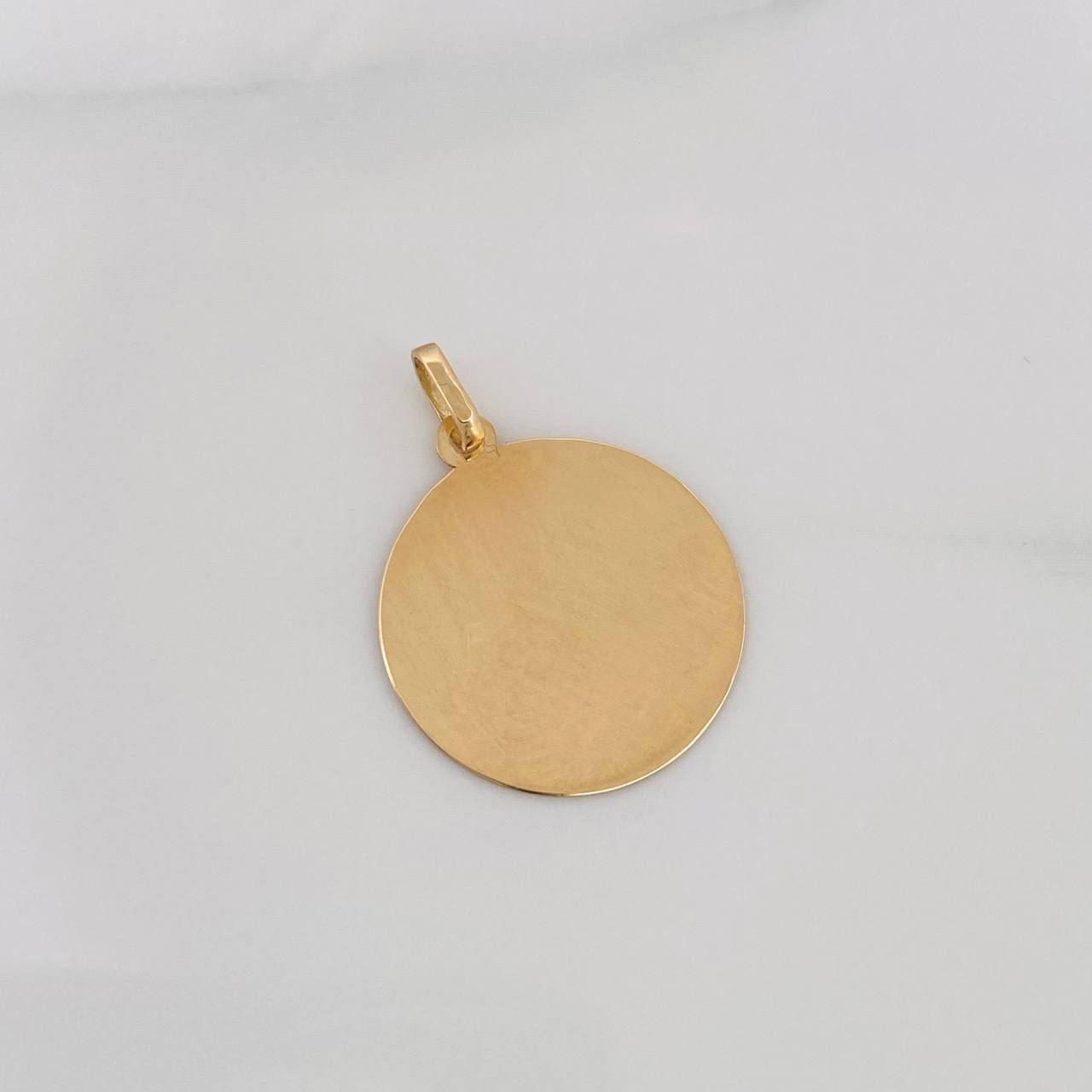 Dije Placa Circulo 1.05g / 2.1cm Oro Amarillo 18K