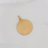 Dije Placa Circulo 1.05g / 2.1cm Oro Amarillo 18K