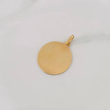 Dije Placa Circulo 0.85g / 2.1cm Oro Amarillo 18K