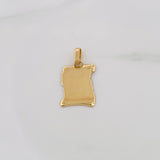 Dije Placa Pergamino 1.65g / 2.3cm Oro Amarillo 18K