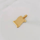Dije Placa Pergamino 1.65g / 2.3cm Oro Amarillo 18K