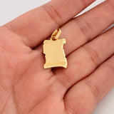 Dije Placa Pergamino 1.65g / 2.3cm Oro Amarillo 18K