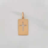 Dije Placa Cruz 0.85g / 2.8cm Oro Amarillo 18K