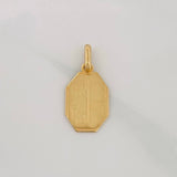Dije Placa Octagonal 2.2g / 2.5cm Oro Amarillo 18K