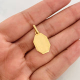 Dije Placa Octagonal 2.2g / 2.5cm Oro Amarillo 18K