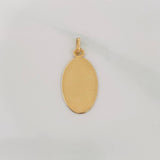 Dije Placa Ovalada 0.85g / 2.5cm Oro Amarillo 18K