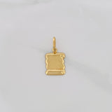 Dije Placa Pergamino 0.85g / 2.1cm Oro Amarillo 18K