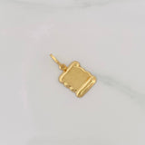 Dije Placa Pergamino 0.85g / 2.1cm Oro Amarillo 18K